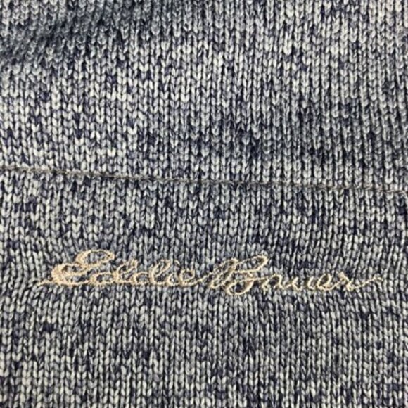 Eddie Bauer Mens Medium Long Sleeve Embroidered Logo Pullover 1/4 Zip Blue - Picture 4 of 10